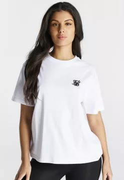 SikSilk Essential Boyfriend - T-Shirt Print - White