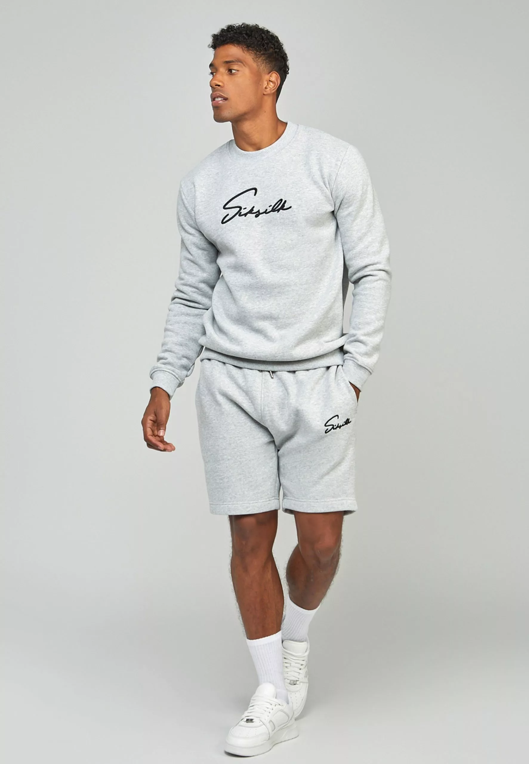 Siksilk Script- Sweater - Grey 4 Siksilk Script- Sweater - Grey - Afbeelding 2