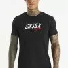 SikSilk T-Shirt Print - Black 1 SikSilk T-Shirt Print - Black -Outlet SikSilk Winkel 438fc2c6ebc140a0986c70a5d1fa9f85