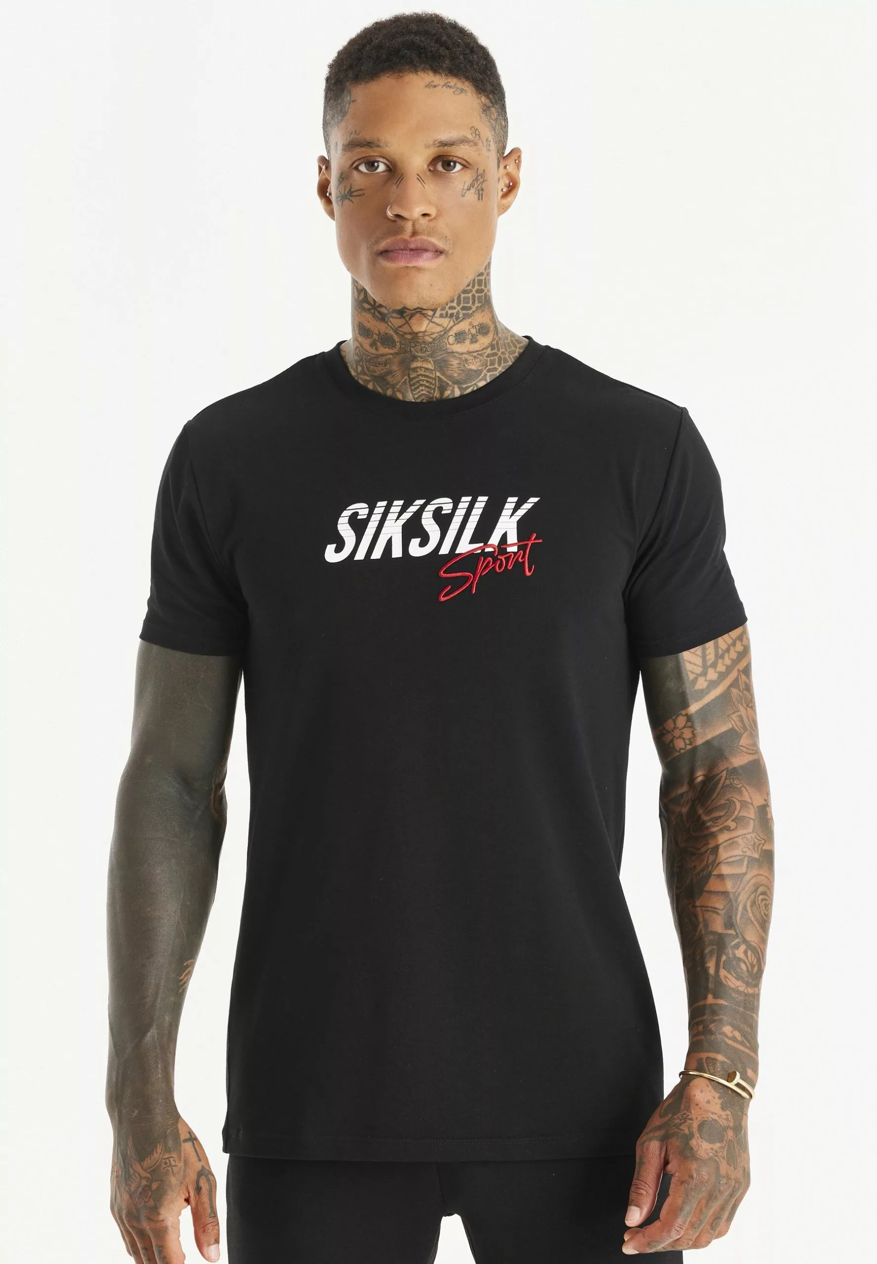 SikSilk T-Shirt Print - Black 3 SikSilk T-Shirt Print - Black