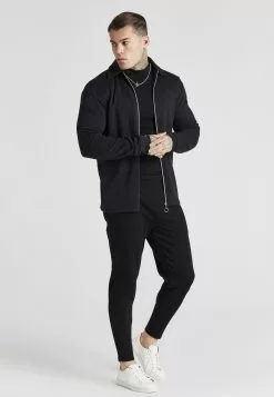 SikSilk Sweater Met Rits - Black -Outlet SikSilk Winkel 43bef22eb56f4dc6a389fe293e309487