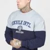 SikSilk Cut And Sew - Sweater - Navy