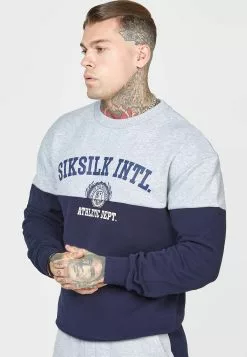 SikSilk Cut And Sew - Sweater - Navy