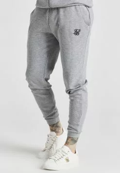 SikSilk Waffle Textured-Muscle Fit Joggers - Trainingsbroek - Grey Marl
