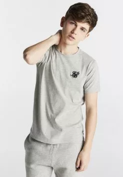 SikSilk Short Sleeve Tee - T-Shirt Basic - Grey Marl -Outlet SikSilk Winkel 4550647a124e4a9ba484c77015c5c5e1