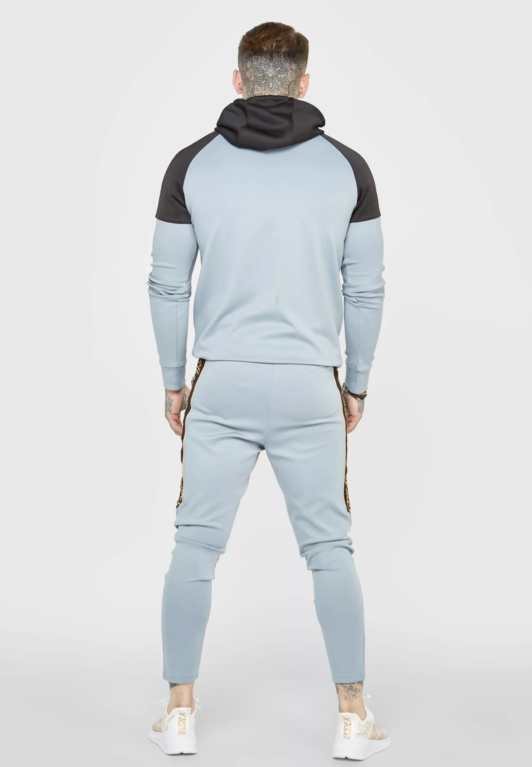 SikSilk Colour Block - Hoodie - Grey & Black 5 SikSilk Colour Block - Hoodie - Grey & Black - Afbeelding 3