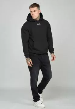 SikSilk Script - Hoodie - Black -Outlet SikSilk Winkel 45cf29c118a441ed8c97d597781ad23f
