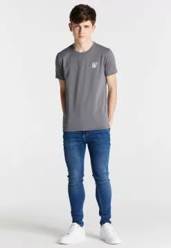 SikSilk Slim Fit Jeans - Midstone