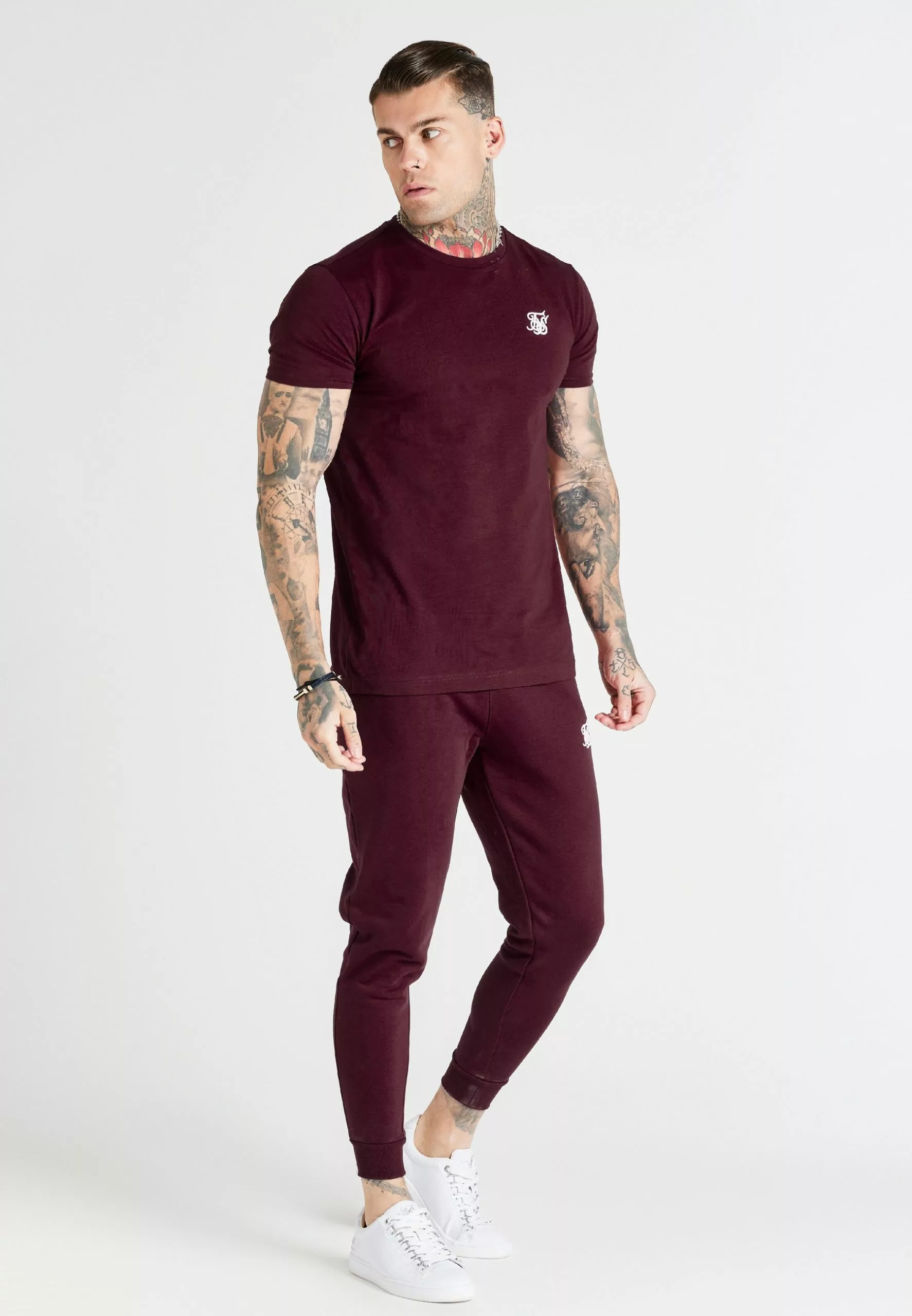 SikSilk Core Cuffed Jogger - Trainingsbroek - Burgundy 4 SikSilk Core Cuffed Jogger - Trainingsbroek - Burgundy - Afbeelding 2