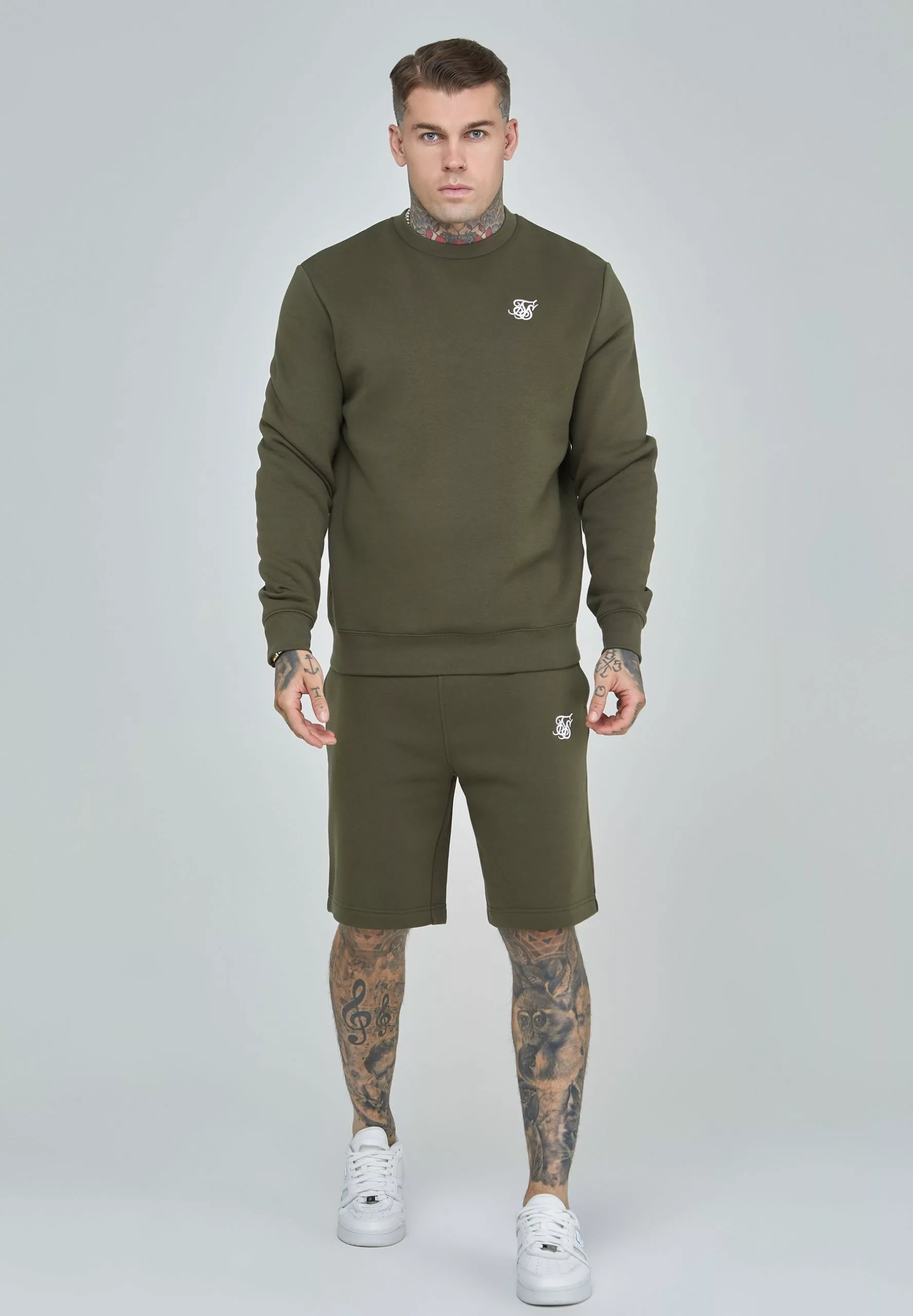 SikSilk Essential - Sweater - Khaki 3 SikSilk Essential - Sweater - Khaki