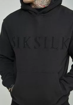 SikSilk Front Branded - Hoodie - Black -Outlet SikSilk Winkel 4b786c7480584840ab592c60be6adeea