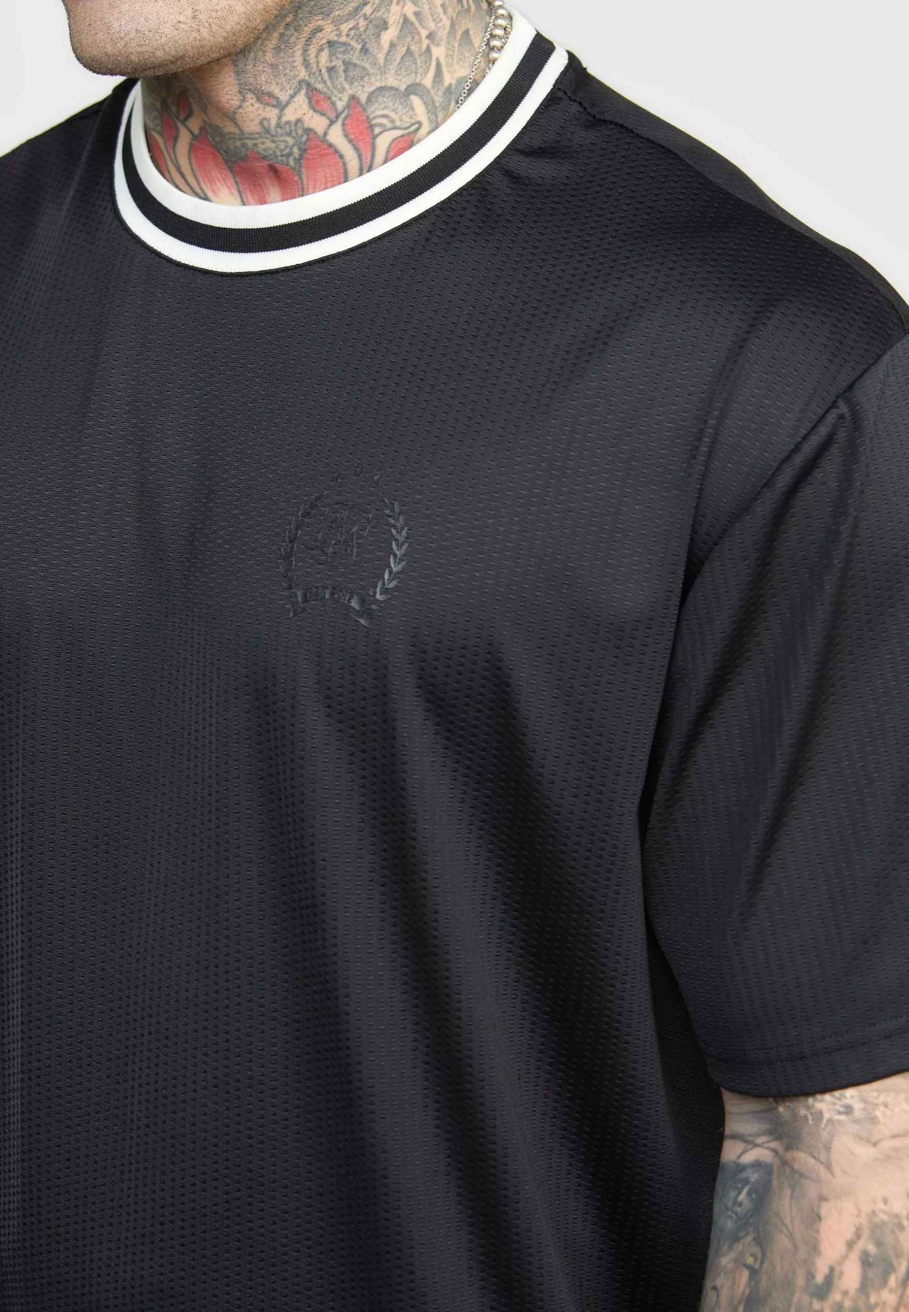 SikSilk Mesh Drop - T-Shirt Print - Black 7 SikSilk Mesh Drop - T-Shirt Print - Black - Afbeelding 5