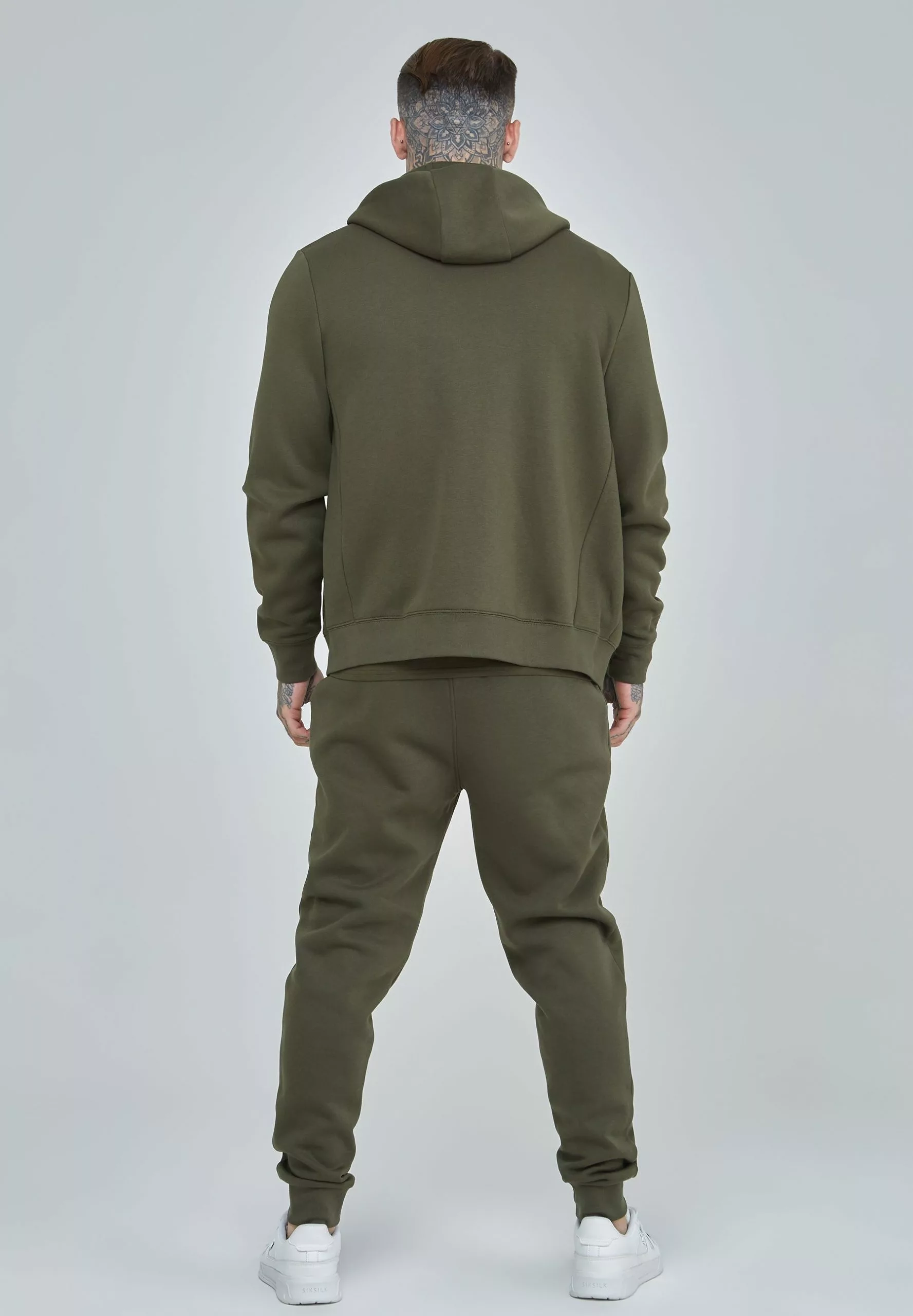 SikSilk Essential Funnel - Sweater Met Rits - Khaki 5 SikSilk Essential Funnel - Sweater Met Rits - Khaki - Afbeelding 3