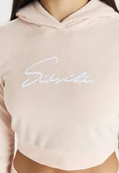 SikSilk Signature Cropped - Hoodie - Pink -Outlet SikSilk Winkel 50b4bb39c6ce4fc8bf7d6a2fd019507f