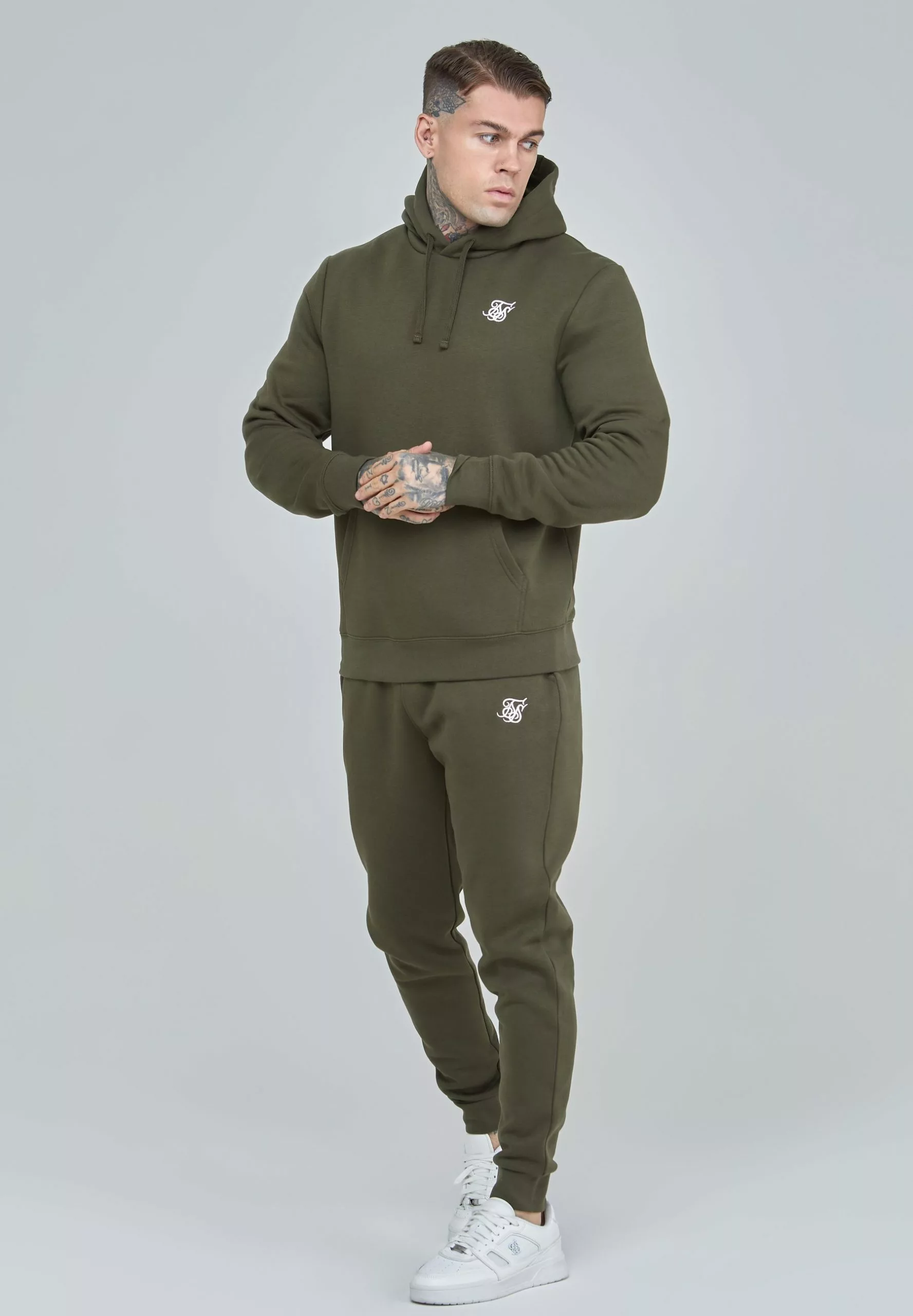 SikSilk Essential Overhead - Hoodie - Khaki 3 SikSilk Essential Overhead - Hoodie - Khaki
