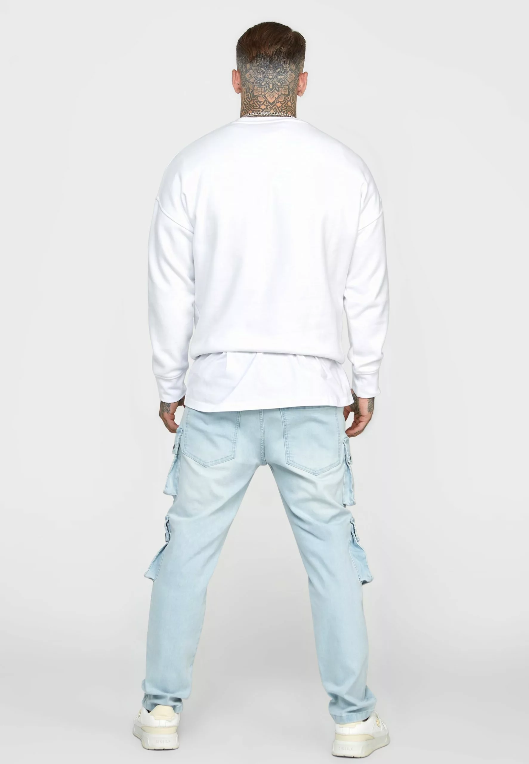 SikSilk Crest Embroidery- Sweater - White 5 SikSilk Crest Embroidery- Sweater - White - Afbeelding 3