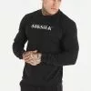 SikSilk Dual Script Logo Crew - Sweater - Black -Outlet SikSilk Winkel 562a3f0a32e442018bf47b1a0992189c