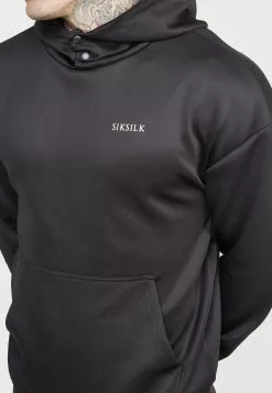 SikSilk Button Overhead- Hoodie - Black 11 SikSilk Button Overhead- Hoodie - Black -Outlet SikSilk Winkel 581080747a194902b62d0833b193f550