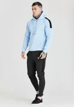 SikSilk Tape Shoulder - Hoodie - Blue -Outlet SikSilk Winkel 5c637759f9df43f09b81a43848921dee