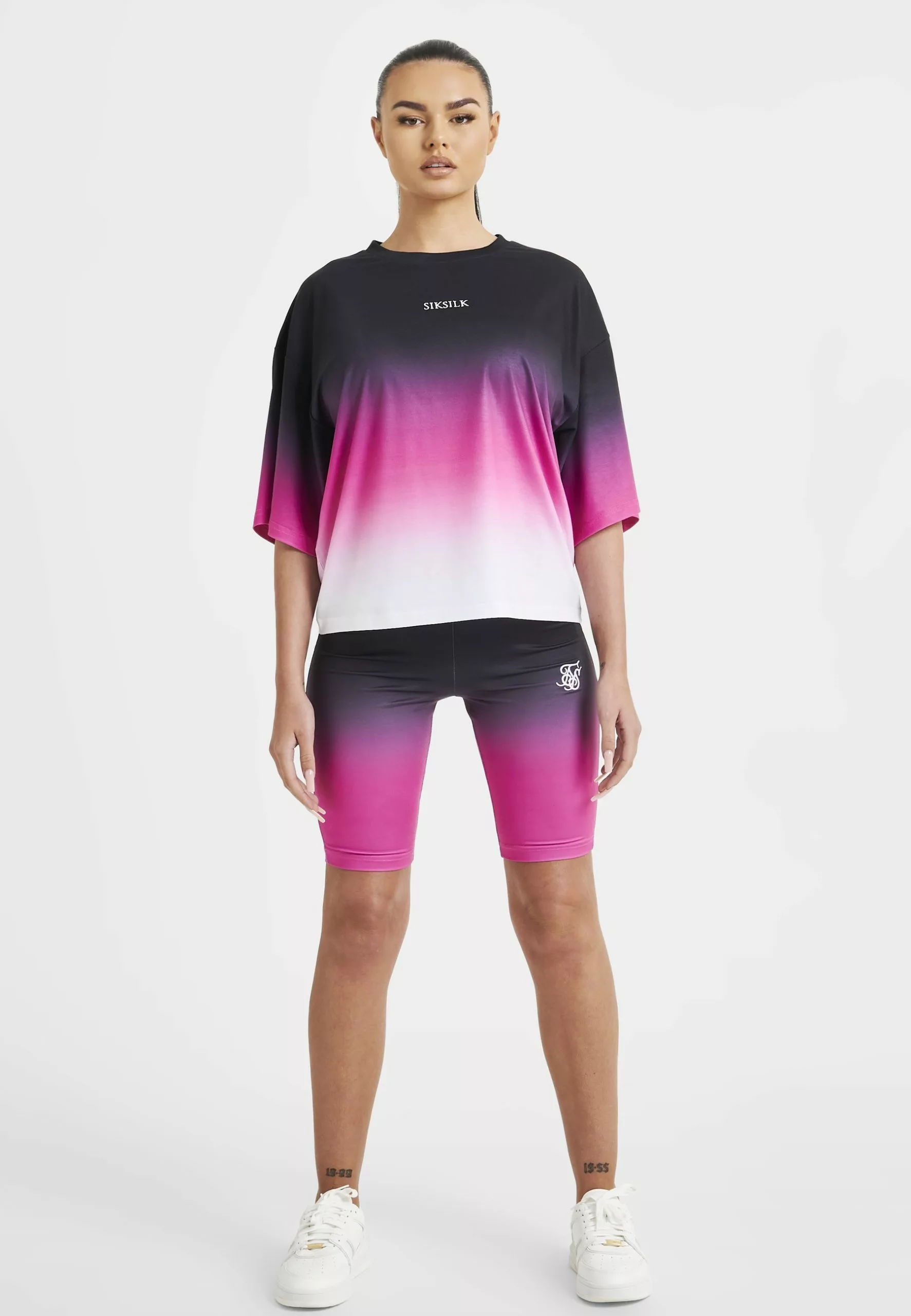 SikSilk Fade Crop - T-Shirt Print - Pink 4 SikSilk Fade Crop - T-Shirt Print - Pink - Afbeelding 2