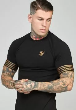 SikSilk Elastic Cuffed- T-Shirt Print - Black 10 SikSilk Elastic Cuffed- T-Shirt Print - Black -Outlet SikSilk Winkel 5f093d4ac0534cb889a13fb901fc3871