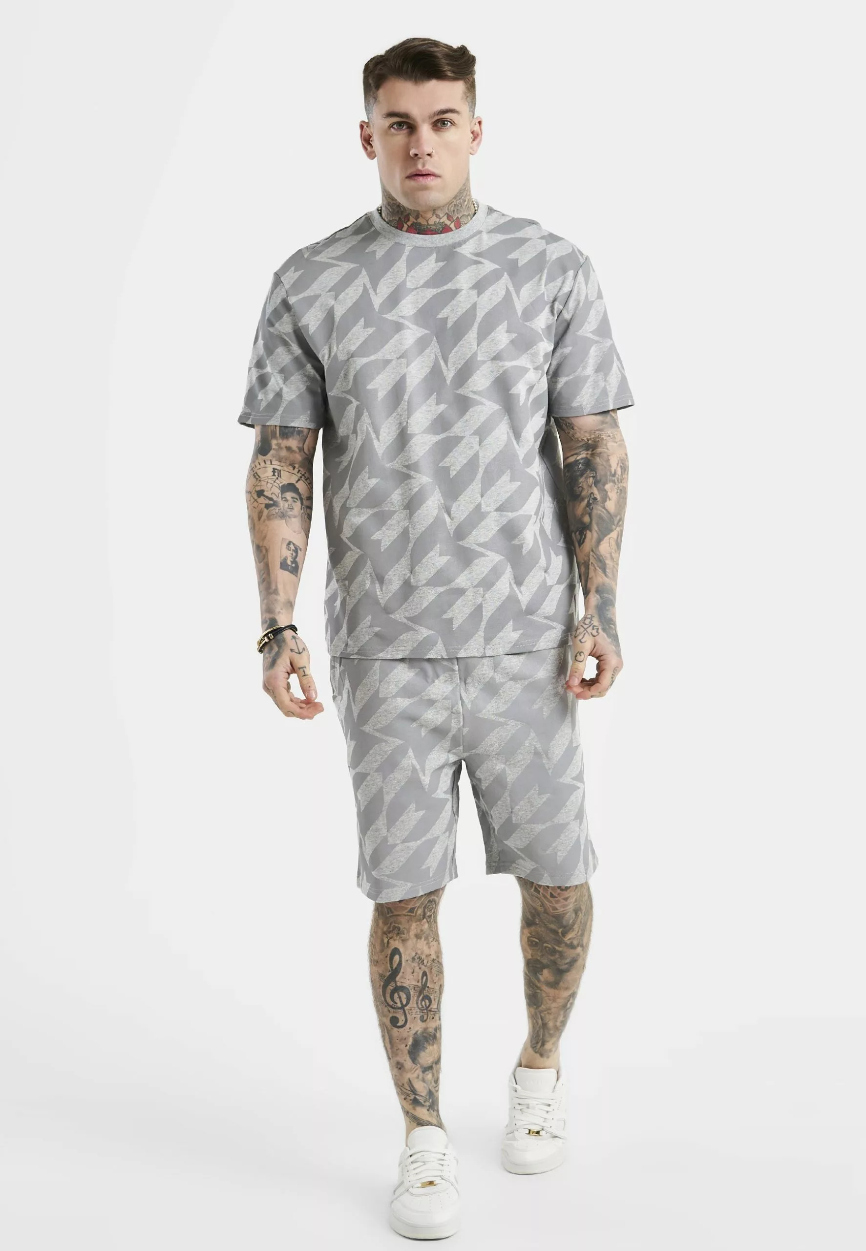SikSilk T-Shirt Print - Grey 4 SikSilk T-Shirt Print - Grey - Afbeelding 2