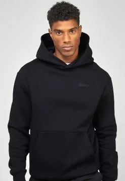 SikSilk Rhinestone Logo Oversized Hoodie - Hoodie - Black