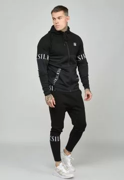 SikSilk Dynmic Zip Through Hoodie - Sweater Met Rits - Black -Outlet SikSilk Winkel 6307ad2f78cb411cafd55af274543605