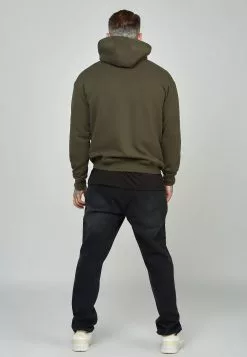 SikSilk Script Logo Oversized Hoodie - Hoodie - Khaki -Outlet SikSilk Winkel 633d32e5a0cc437fa163e140730482de