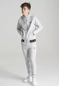 Siksilk Neps Zip Through Hoodie - Sweater - Grey