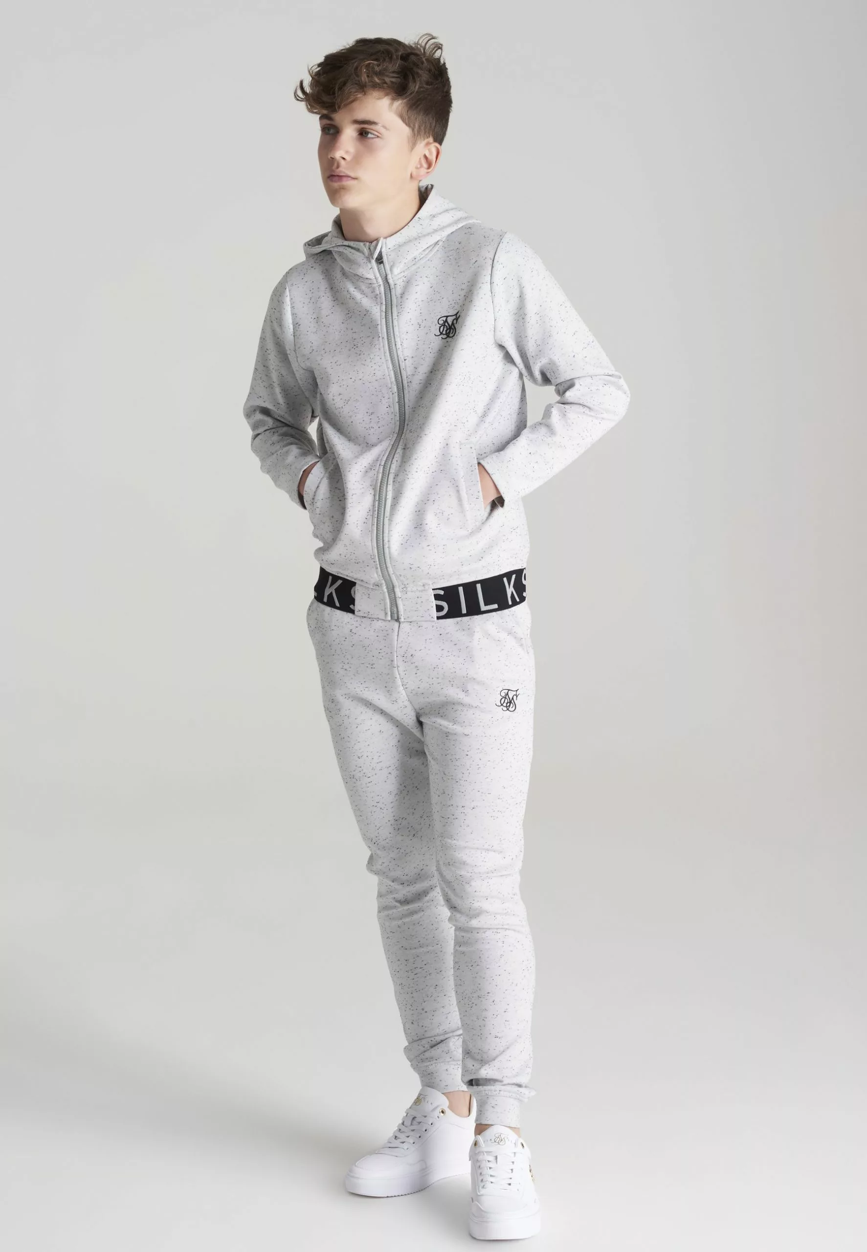 Siksilk Neps Zip Through Hoodie - Sweater - Grey 3 Siksilk Neps Zip Through Hoodie - Sweater - Grey