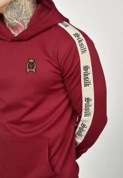 SikSilk Hoodie With Gothic Side Tape - Longsleeve - Burgundy 13 SikSilk Hoodie With Gothic Side Tape - Longsleeve - Burgundy -Outlet SikSilk Winkel 63c25bf3aec84c3f905acf76ee576de2