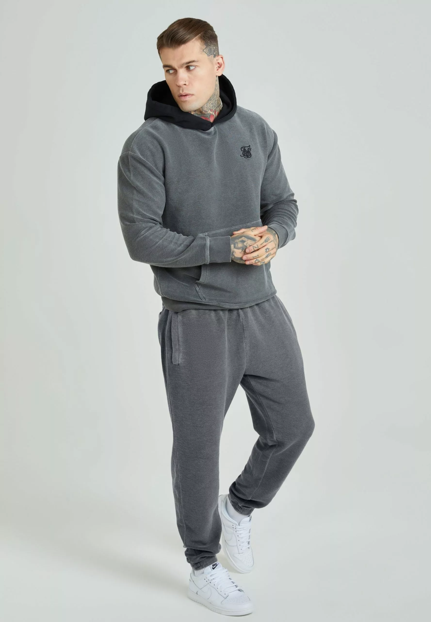 SikSilk Heavyweight Loopback - Hoodie - Washed Grey 3 SikSilk Heavyweight Loopback - Hoodie - Washed Grey