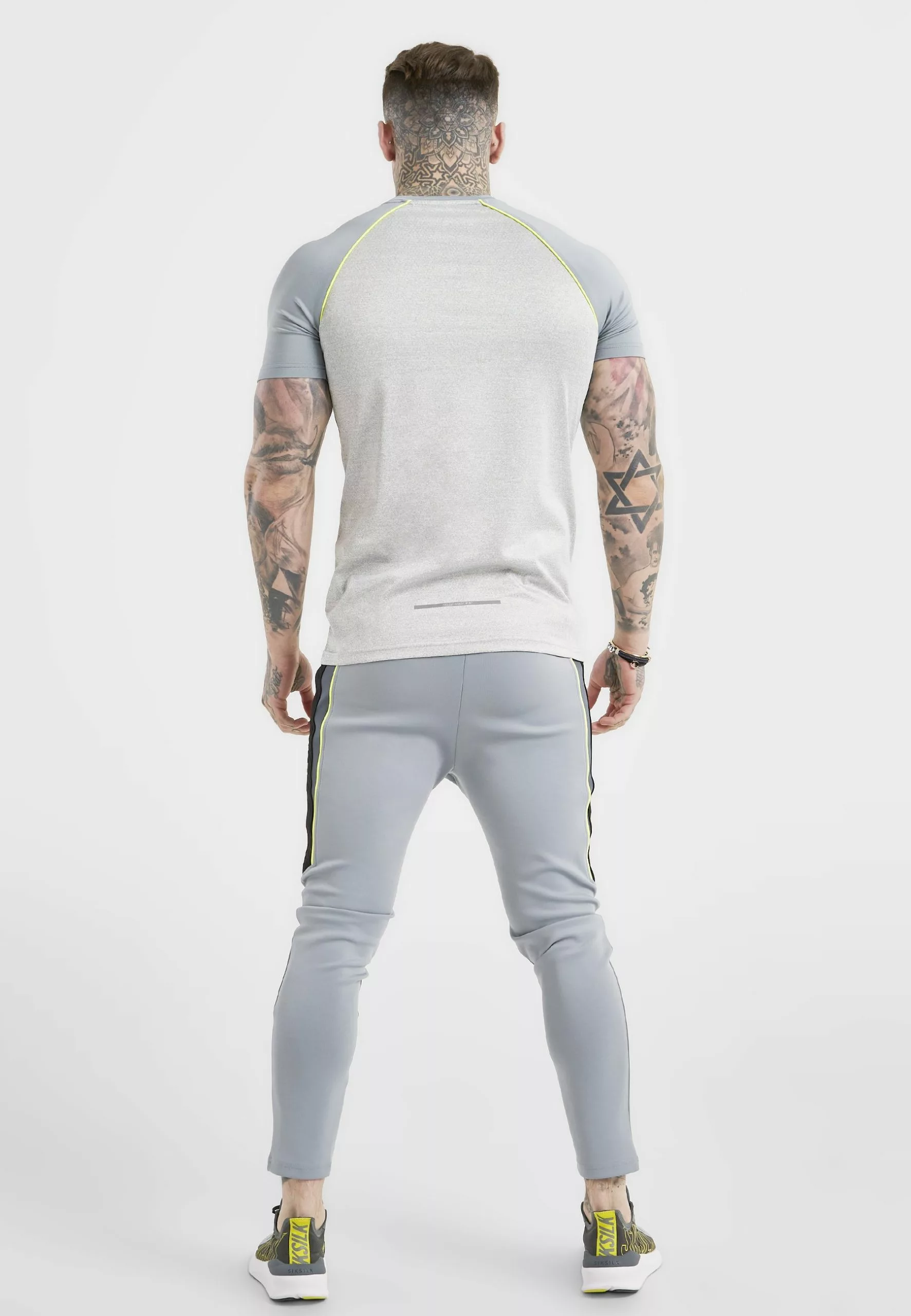 SikSilk Impulse- T-Shirt Print - Grey Marl & Grey 5 SikSilk Impulse- T-Shirt Print - Grey Marl & Grey - Afbeelding 3