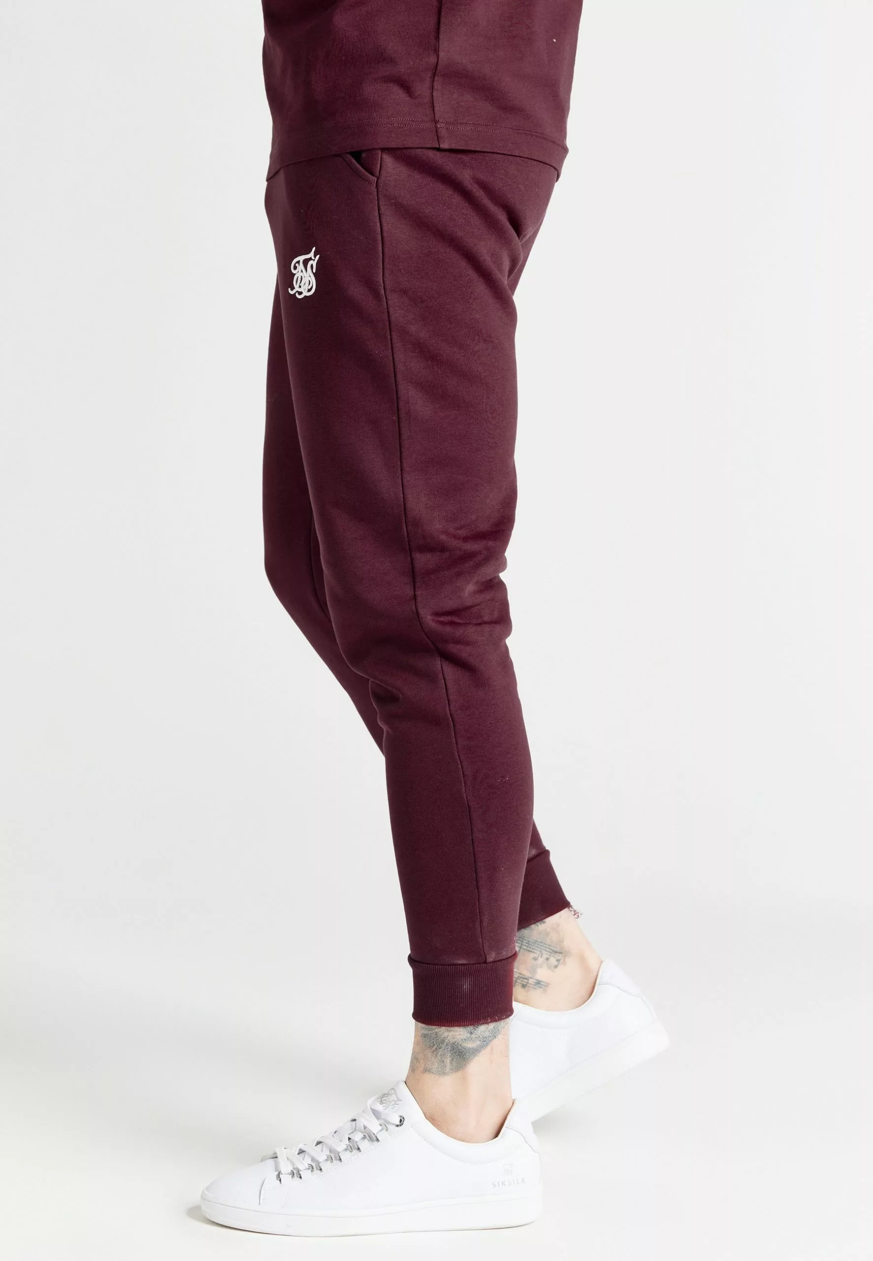 SikSilk Core Cuffed Jogger - Trainingsbroek - Burgundy 7 SikSilk Core Cuffed Jogger - Trainingsbroek - Burgundy - Afbeelding 5
