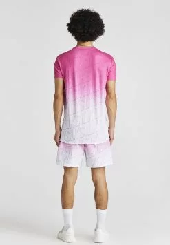 SikSilk Retro Fade - T-Shirt Print - Pink & White -Outlet SikSilk Winkel 67ee0520423947479edfba5c0201df3f