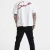 SikSilk Script Embroidery - T-Shirt Print - White 2 SikSilk Script Embroidery - T-Shirt Print - White -Outlet SikSilk Winkel 67f12072e7164735b14c37d91b0ffa72
