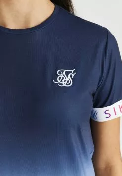 SikSilk Rainbow Fade- Jerseyjurk - Navy/White -Outlet SikSilk Winkel 6b1112c869de4d4d8d74bc52ce65a665