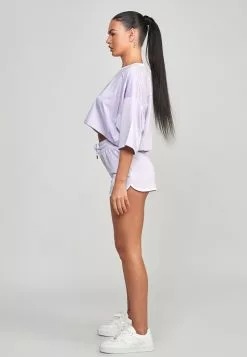 SikSilk Cropped - T-Shirt Print - Purple -Outlet SikSilk Winkel 6b58474e79214c47a9427abd3e2e75b2