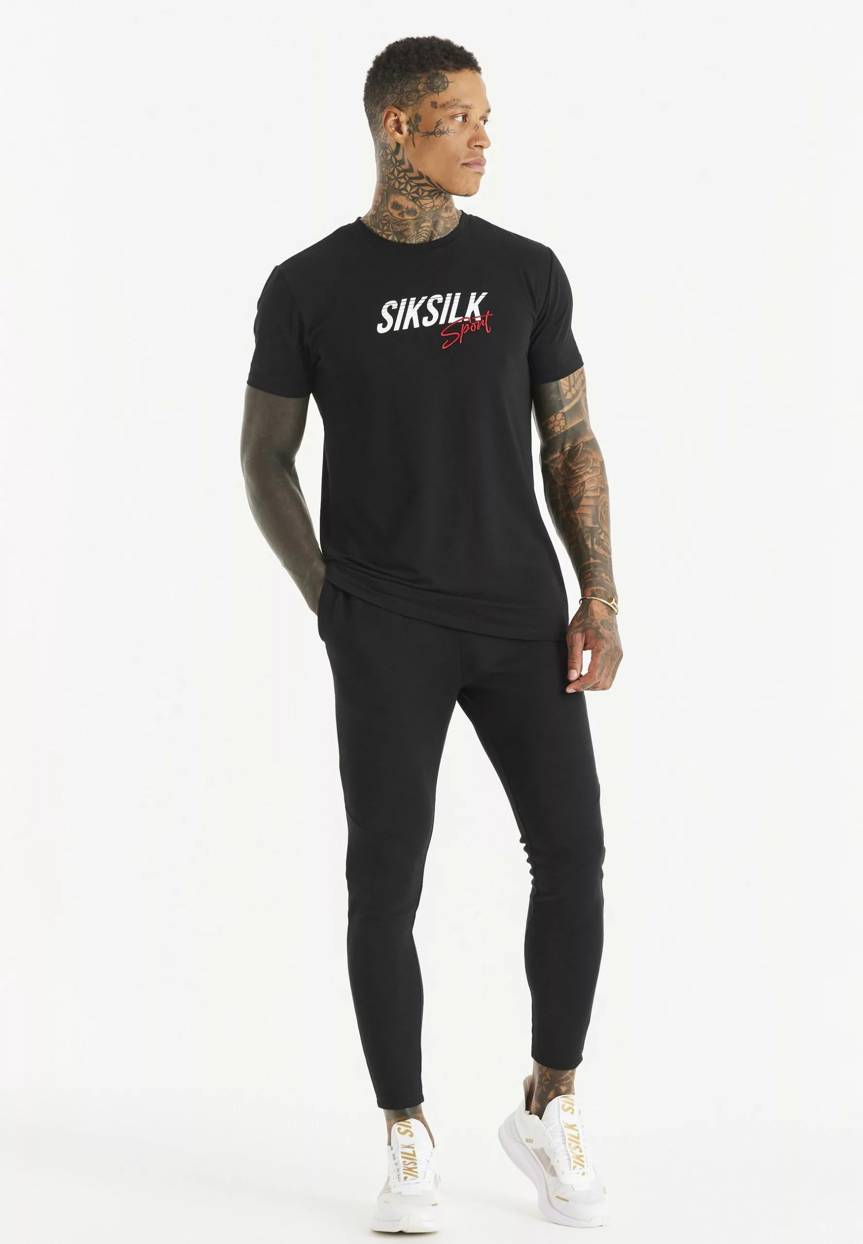 SikSilk T-Shirt Print - Black 4 SikSilk T-Shirt Print - Black - Afbeelding 2