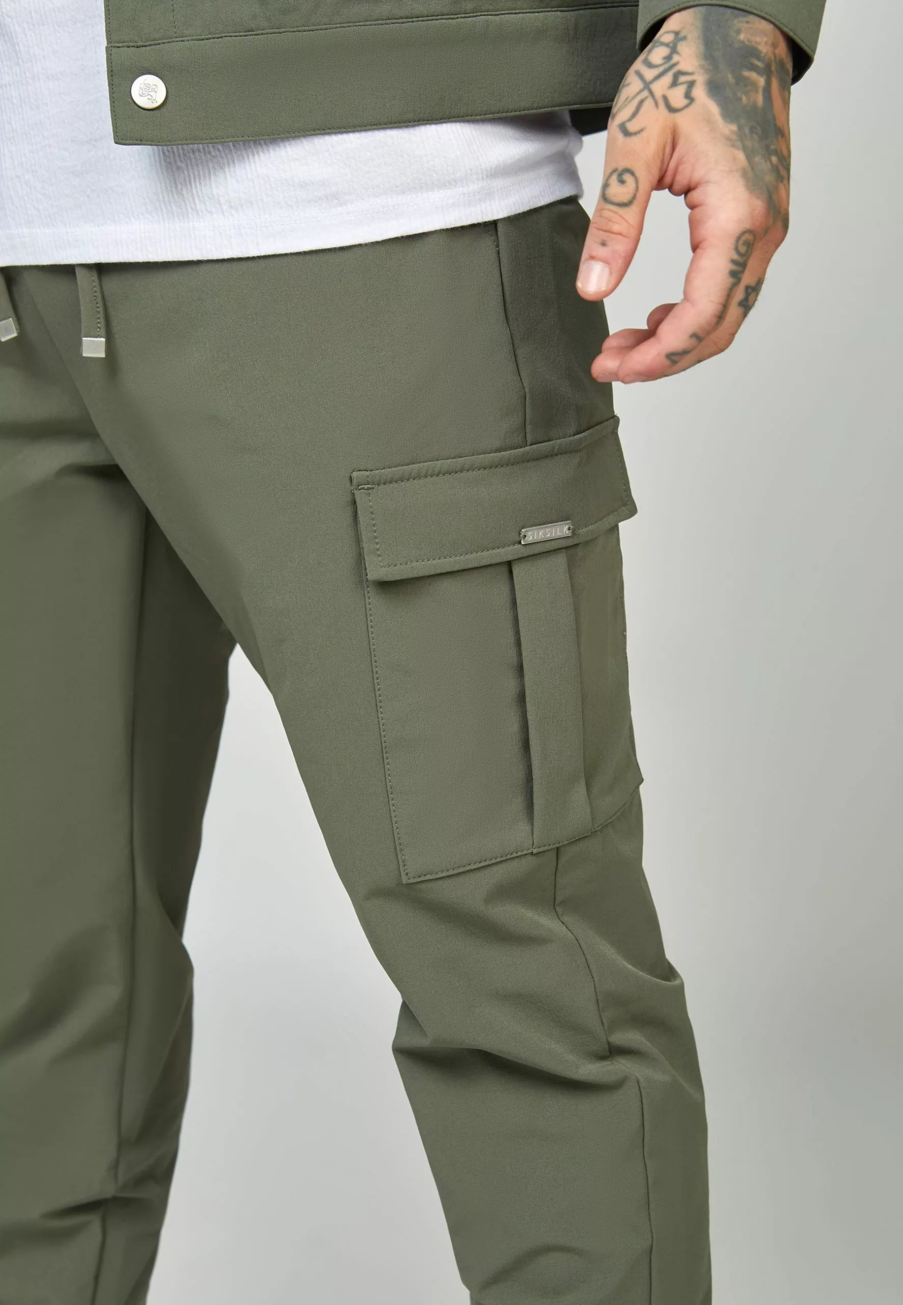 SikSilk Cargobroek - Khaki 5 SikSilk Cargobroek - Khaki - Afbeelding 3