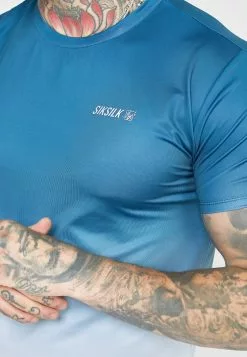 SikSilk Fade - T-Shirt Print - Teal White -Outlet SikSilk Winkel 7078aed3ccf64e27a0ccda45708b381b