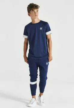 SikSilk Dynamic Tech Tee - T-Shirt Print - Navy