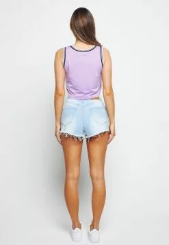 SikSilk Retro Sports Crop - Top - Lilac -Outlet SikSilk Winkel 7129cb37f21f4263916cac1db329a5fa