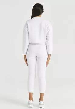 SikSilk Signature Cropped- Sweater - White -Outlet SikSilk Winkel 7152f24d55ad4299a7b0c8fe4894e183