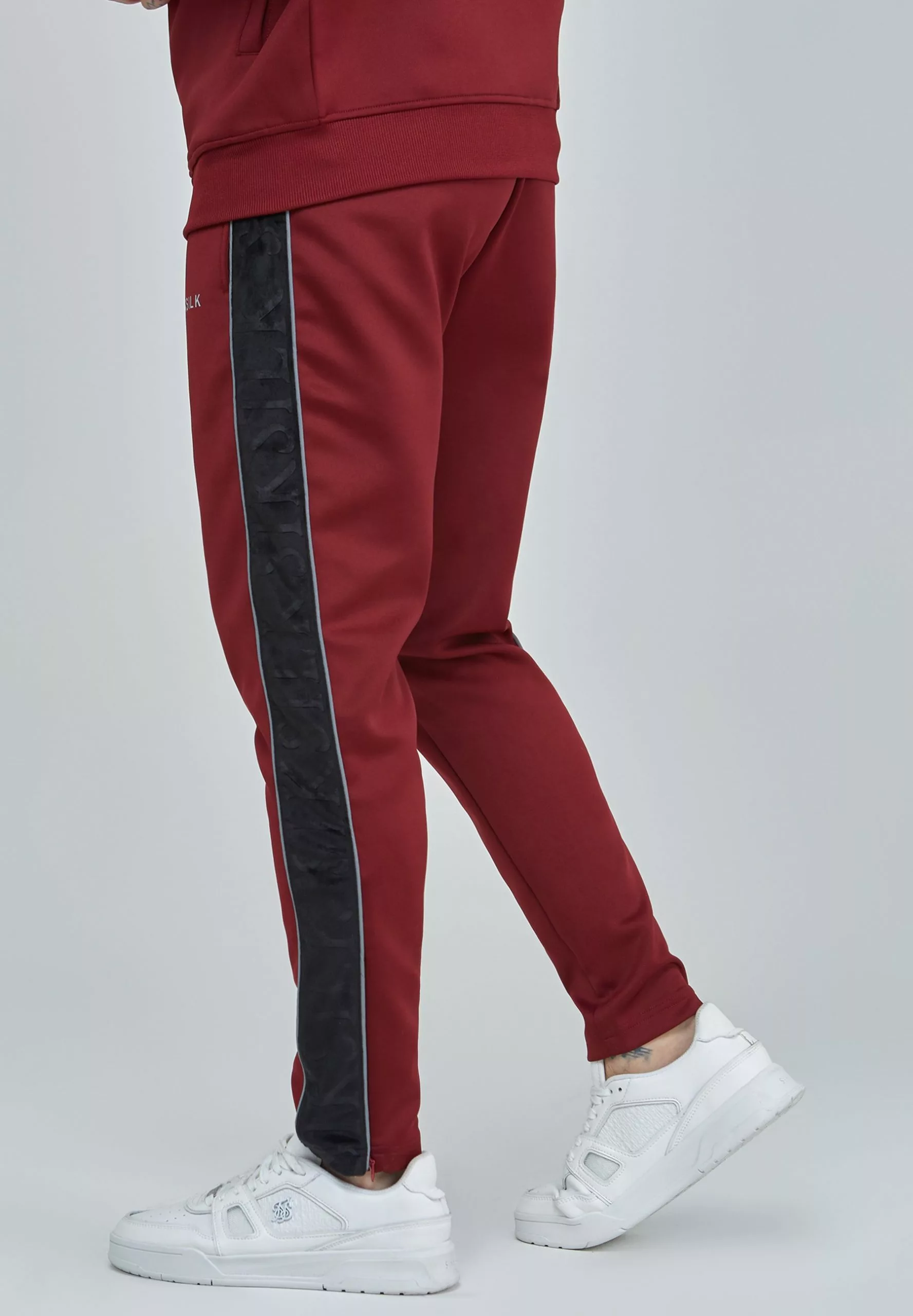 SikSilk Velour Panelled- Trainingsbroek - Burgundy 7 SikSilk Velour Panelled- Trainingsbroek - Burgundy - Afbeelding 5