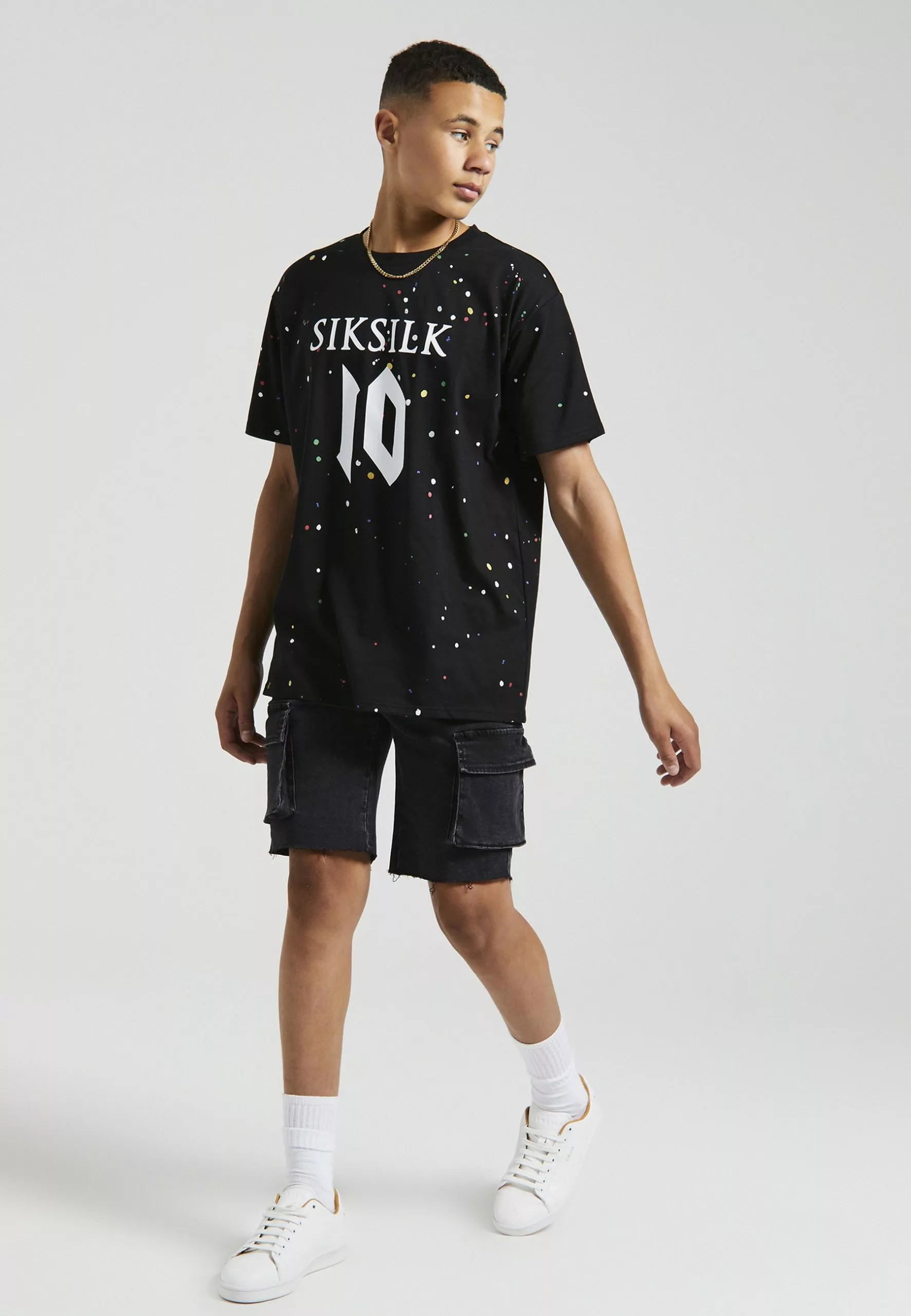 SikSilk T-Shirt Print - Black 3 SikSilk T-Shirt Print - Black