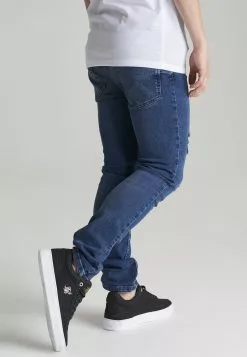 SikSilk Distressed - Jeans Skinny Fit - Blue 11 SikSilk Distressed - Jeans Skinny Fit - Blue -Outlet SikSilk Winkel 72e029909cb543b8b748baca161df0a5