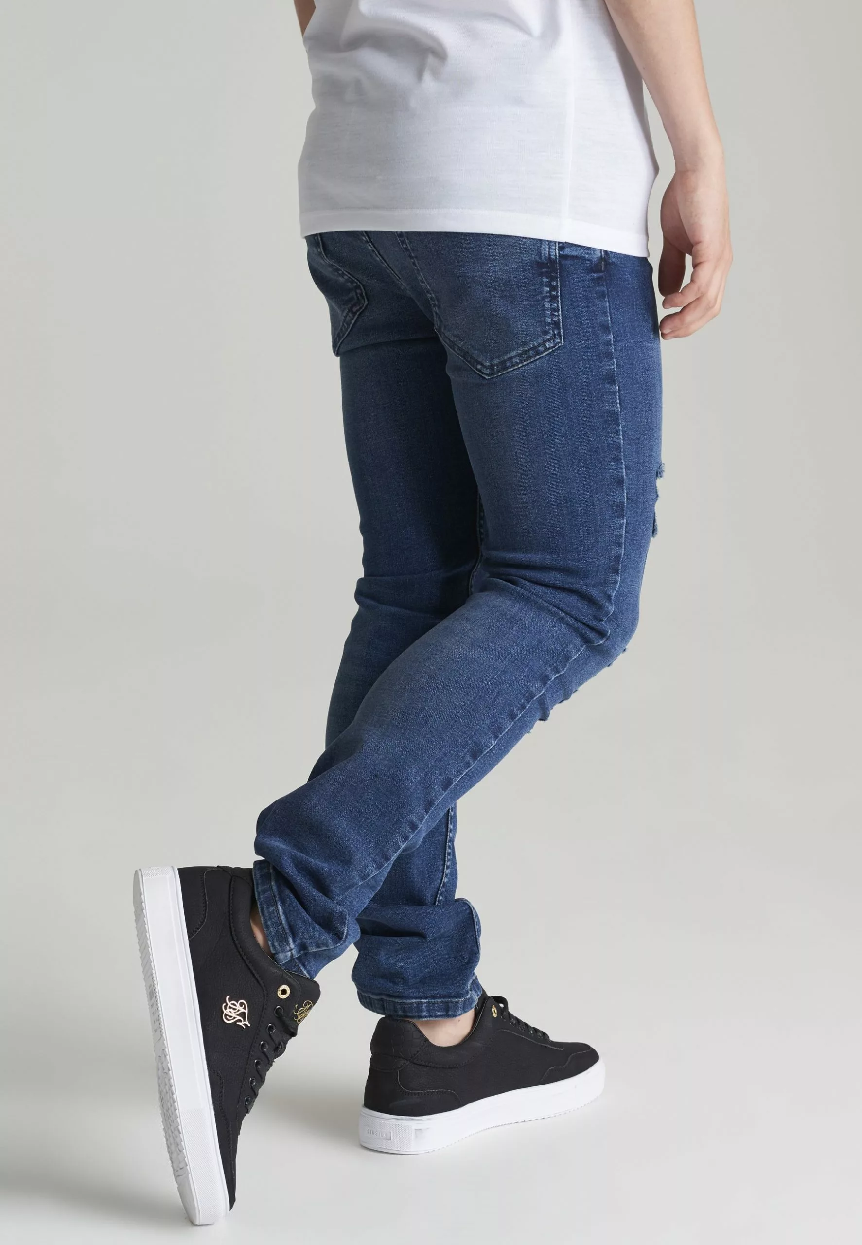 SikSilk Distressed - Jeans Skinny Fit - Blue 7 SikSilk Distressed - Jeans Skinny Fit - Blue - Afbeelding 5
