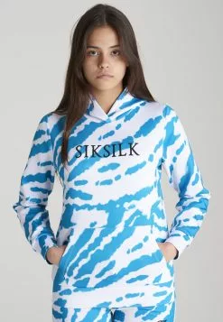 SikSilk Hoodie - White/Teal